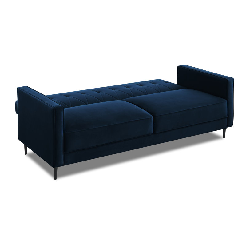 Aticus 3 Seater Sofa Bed, Midnight Blue Velvet