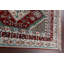 Tapis décoratif en laine rouge marocain de conception unique 4 pi 1 po x 6 pi 1 po noué à la main
