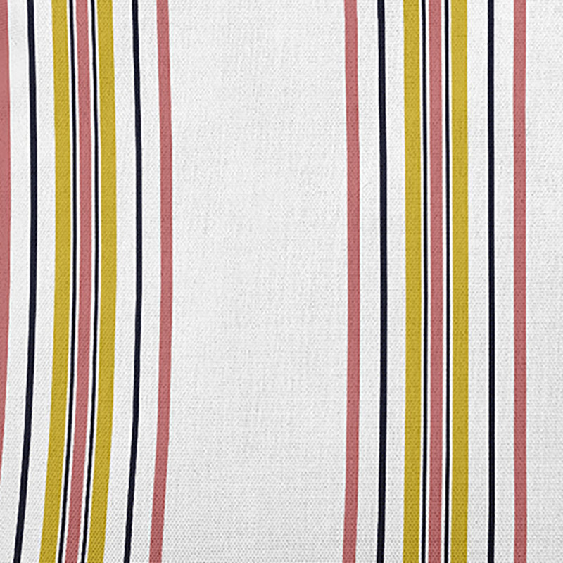 Coussin intérieur / extérieur Leafy Branch, H 16 po x l 16 po, Rose / jaune / rayures noires