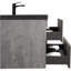 Meuble-lavabo de 42 po de couleur grise avec lavabo. Lavabo à quartz moderne et lavabo à fermeture en douceur confortable. Tiroirs silencieux