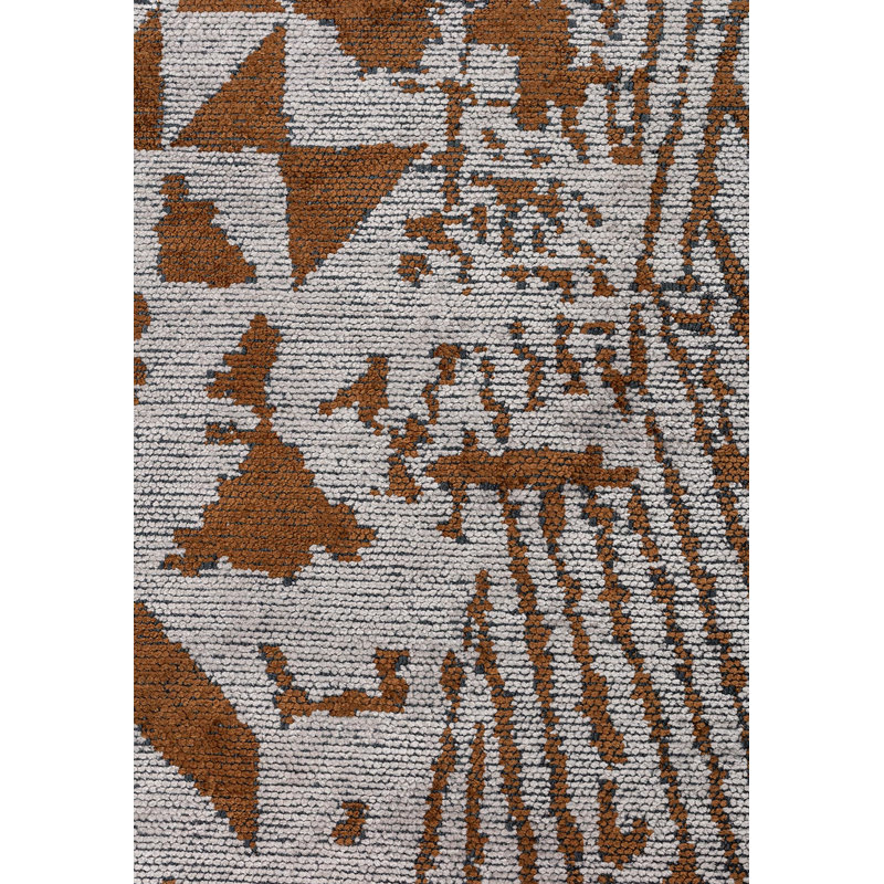 Fondu moderne à chevrons organiques abstraits, Rectangle 7 pi 10 po x 11 pi 2 po