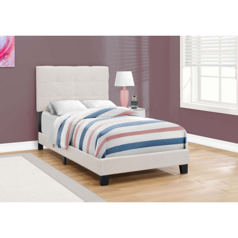 Bed, Gray, Queen