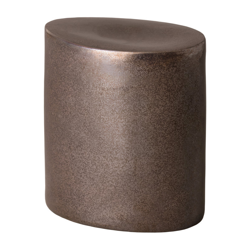 Grand tabouret de jardin Tiverton, Bronze industriel