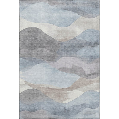 Premium Machine Washable Pinkston Waves Rug