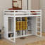 Lit mezzanine en bois avec garde-robe, tablettes et armoire-116934855-116934857