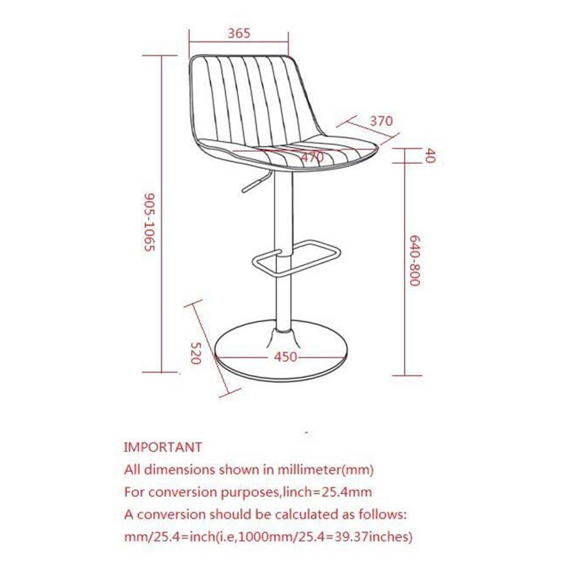 Tabouret Byerly, Noir