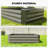 4 x 3 x 1ft Raised Garden Bed with Mini Greenhouse, Galvanized Raised Garden Bed with Cover for Herbs and Vegetables, Small Greenhouse for Patio Garden Balcony, Green and Dark Gray-122411782