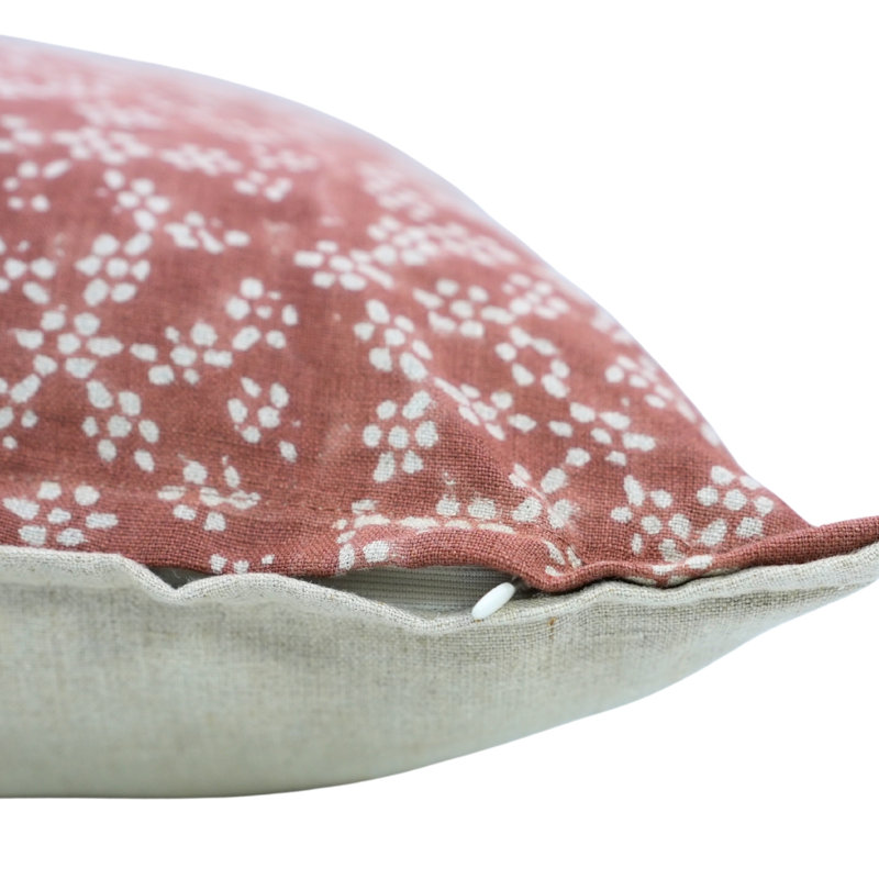 Élégante housse de coussin en lin à double bord Oxford Fab Fabine - Ola Vrashti, Carré 20 po