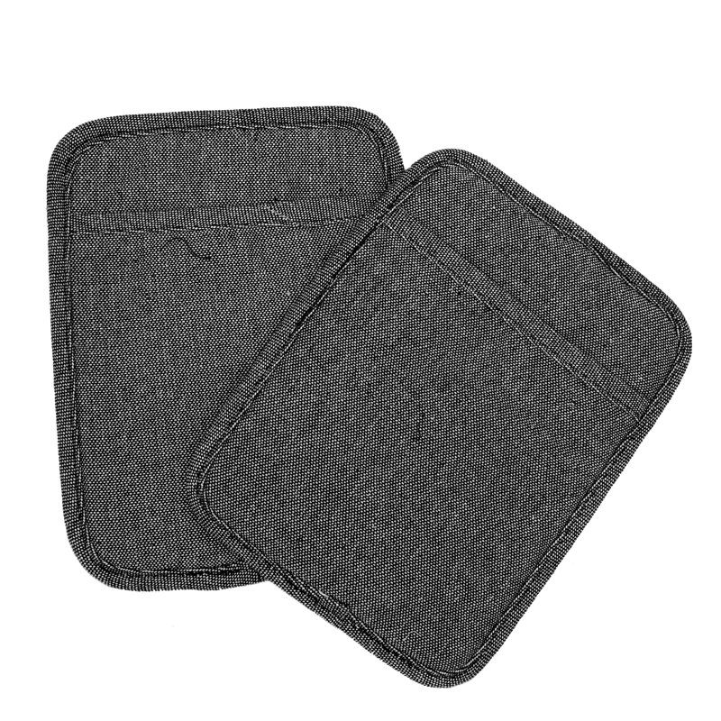 Paquet de 2 - Porte-casseroles de cuisine avec doublure matelassée épaisse et résistante à la chaleur avec néoprène et coton antidérapants