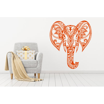 Décalcomanie murale éléphant mehndi Yatton