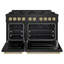 ZLINE Autograph 48 in. Classic Gas Range with 8 Burner DuoPro Cooktop w/ Champagne Bronze Accents-735385004-735385009