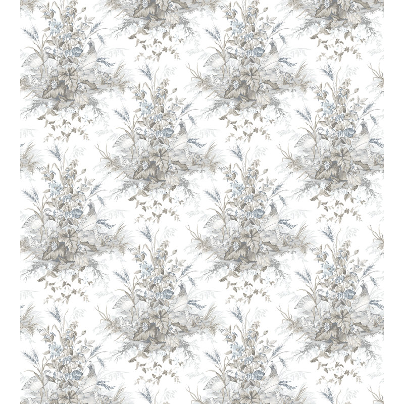 Arcadia Animal Print Wallpaper Roll, Grisaille