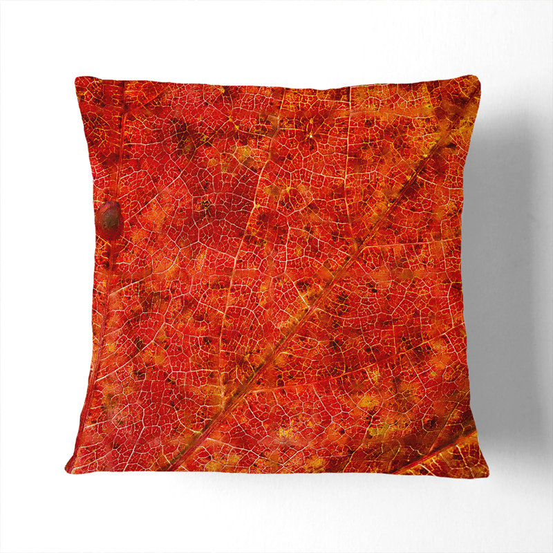 Autumn Leaf Vol.2 Painting Scatter Cushion, 40cm H x 40cm W x 15cm D, Black