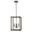 Luminaire suspendu rectangulaire 4 lumières Buryl