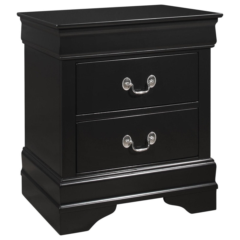 Buckeys 21'' W Solid Wood Nightstand, Black