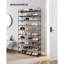 Shoe Rack, 10-Tier Metal Shoe Storage Organiser, Customisable Design, Metal Frame, Space-Saving Rack, For Dressing Room, Hallway, 30 X 94 Cm, Black LSA10BK