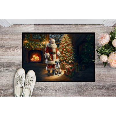 Paillasson Boxer and Santa Claus