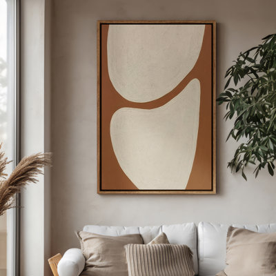 Framed Canvas Wall Art - Geometric Abstract Wall Prints for Bedroom -24"x36"