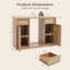 Armoire-bar 50,4 po en rotin avec mini-réfrigérateur, rangement pour le vin et station de chargement-1661407583
