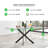 Lenworth Luxury Rectangular Dining Table in Glass and Chrome Metal - Modern Statement Design