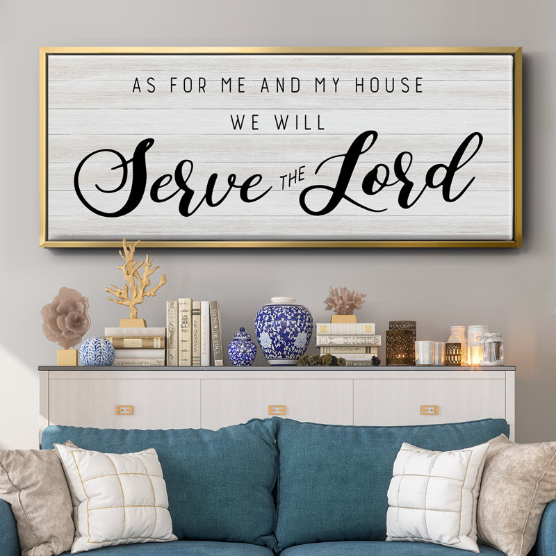 Serve the Lord - Toile encadrée, H 8 po x l 20 po