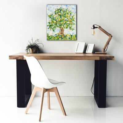  «Quilted Tree 1» par Ethan Harper, art mural sur toile, 20 po x 24 po