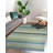 Contemporary Striped Light Gray Handmade Light Green Modern Hand-Knotted Wool Area Rug-347998530