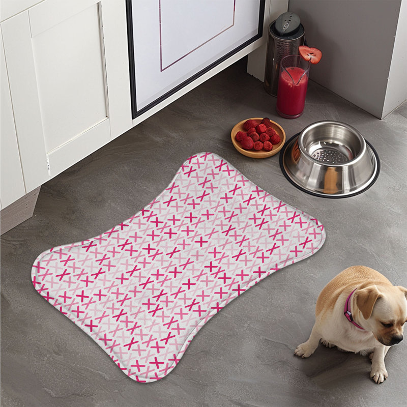 Tapis rose en forme d'os 1 pièce