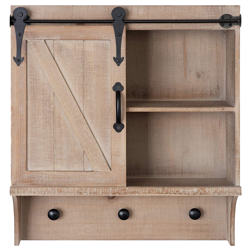 18'' W x 20'' H x 7.75'' D Wall Mounted Bathroom Cabinet, Rustic Brown