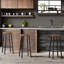 Rustic Industrial Bar Stools with Metal Frame Kitchen Furniture Chair Dining-1322726560