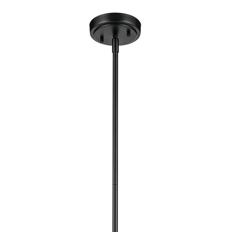 15.5" 1-Light Cone Pendant with Clear Glass, Satin Black