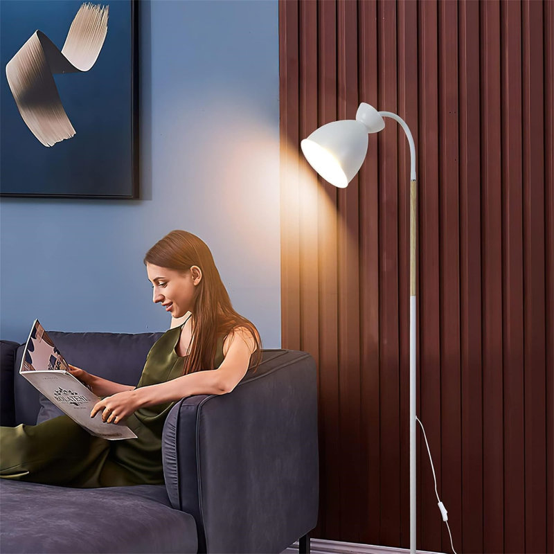 159cm Arched Floor Lamp, White