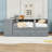 Daybed with Trundle, Storage Drawers, Side Shelves and Desk-1842123942-1842123940