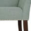 Banc rembourré bleu sarcelle