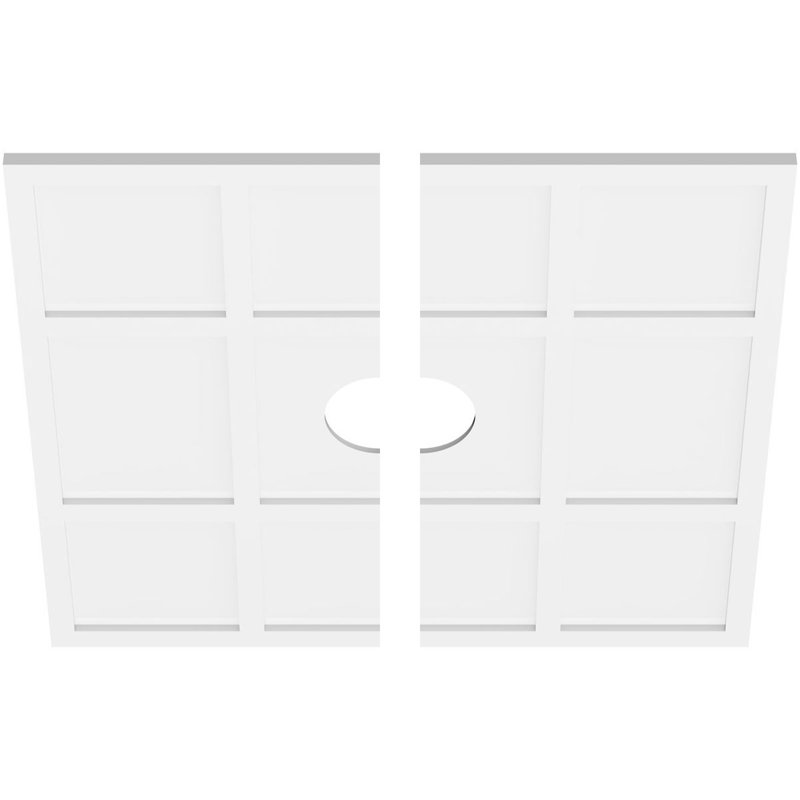 Médaillon de plafond contemporain Rubik, H 38 po x l 38 po x P 1 po