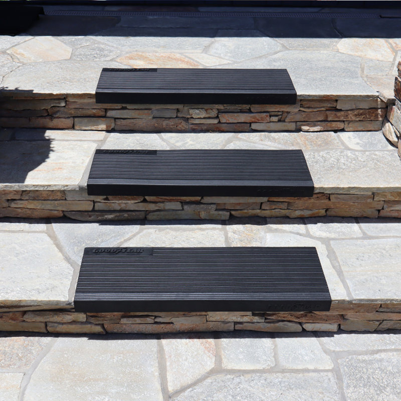 Linear Black Stair Tread, Rectangle 10" x 2'6"