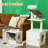 White  Cat Tree With Litter Box Enclosure
