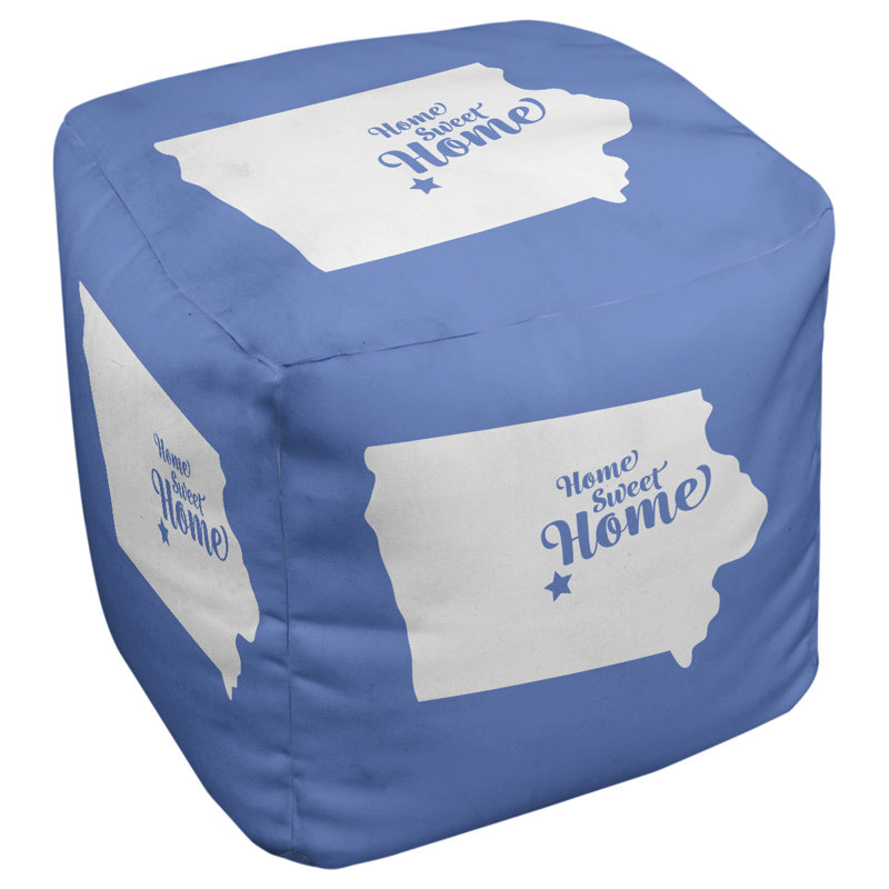 Repose-pieds cubique du moines home, Bleu