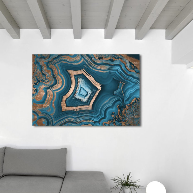 «Dreaming About You Geode Abstract», impression sur toile, Toile tendue, H 36 po x l 54 po