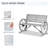 41" Gray Wooden Wagon Wheel Bench, Rustic Outdoor Furniture, Weather Resistance, , 2 Seat, Fir Wood Furniture Design With