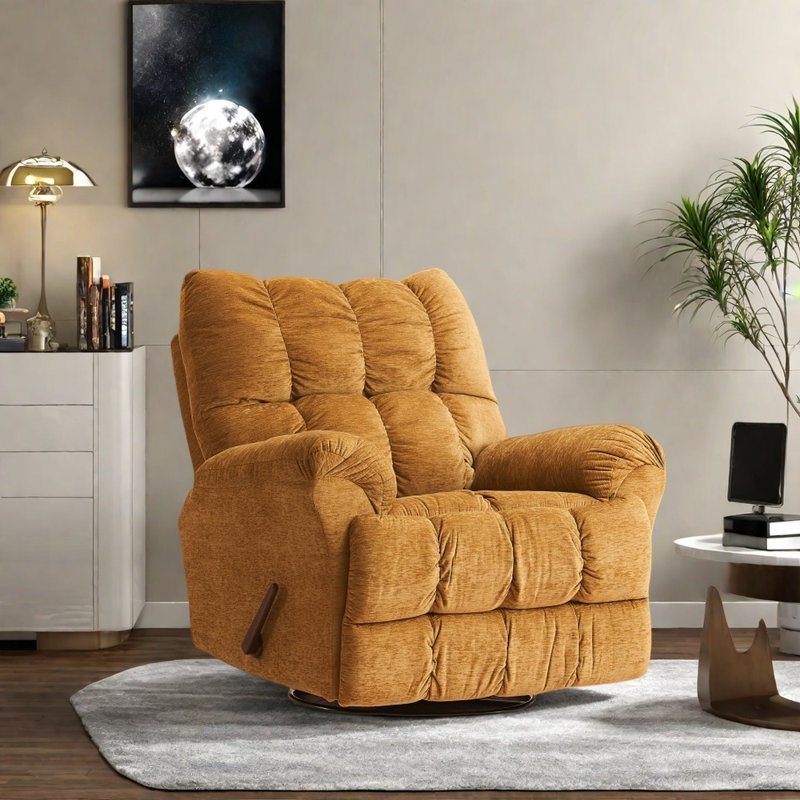 Chaise en chenille de hêtre massif, Jaune