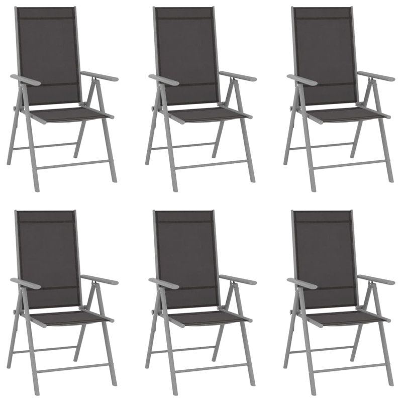 Gould Folding Recliner Chair, Grey, Black