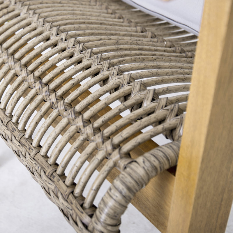 Fauteuils club en osier avec coussins Coastal