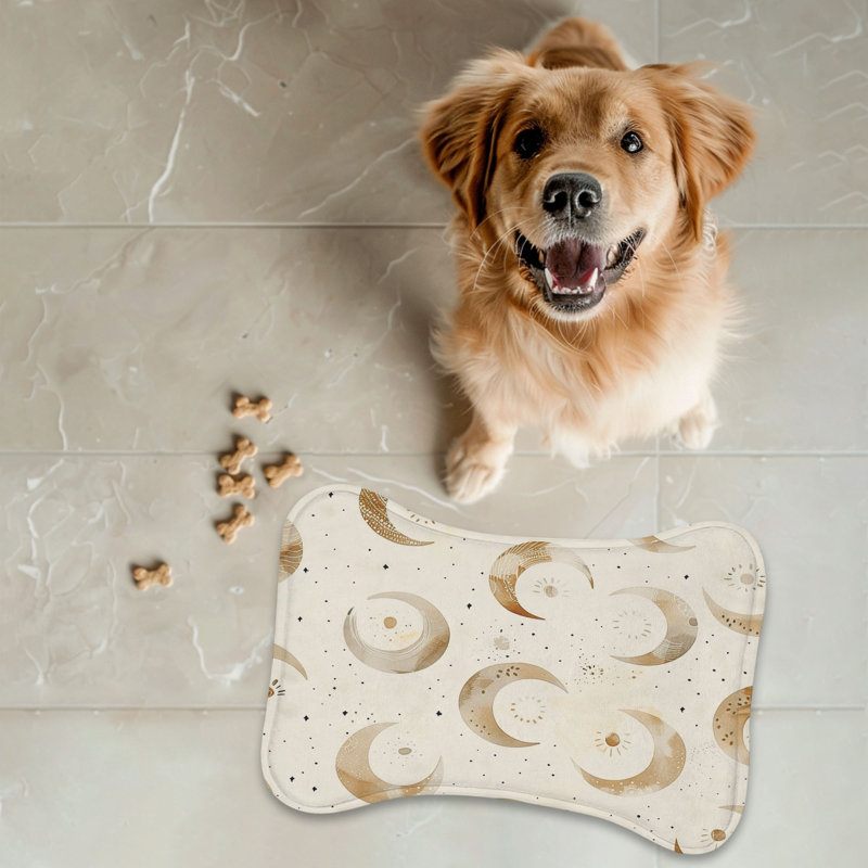 Boho Stars - 1 Piece Bone Shape Feeding Mat