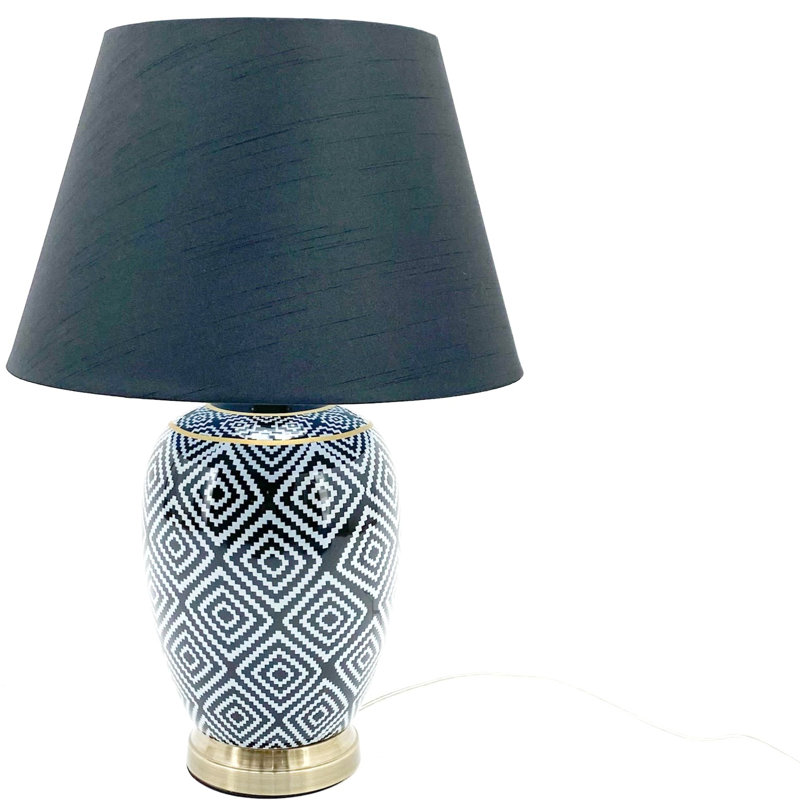 Modern Morganville 70cm Ceramic Accent Table Lamp with Multicolor Design and Inline Switch – Stylish, Safe Lighting for Home