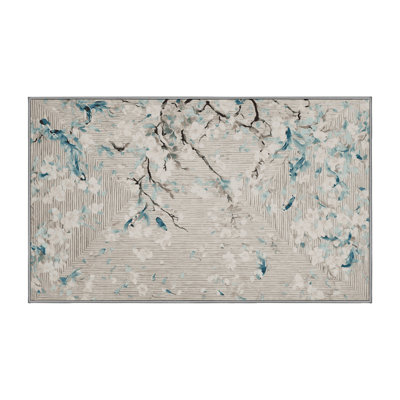 Machine Washable Gray Area Rug