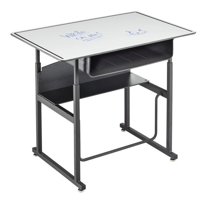 AlphaBetter® Wood Adjustable Height Open Front Desk, 42" H x 36" W x 24" D