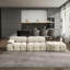 Cylar 3-Piece Upholstered Modern Velvet Modular Sofa With Ottoman-979416821
