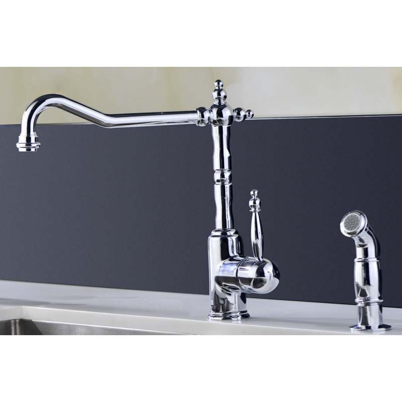 ANZZI Kitchen Faucet with Side Spray, Polished Chrome