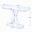 Console 40 po, table de vestibule étroite avec base géométrique-1174851746